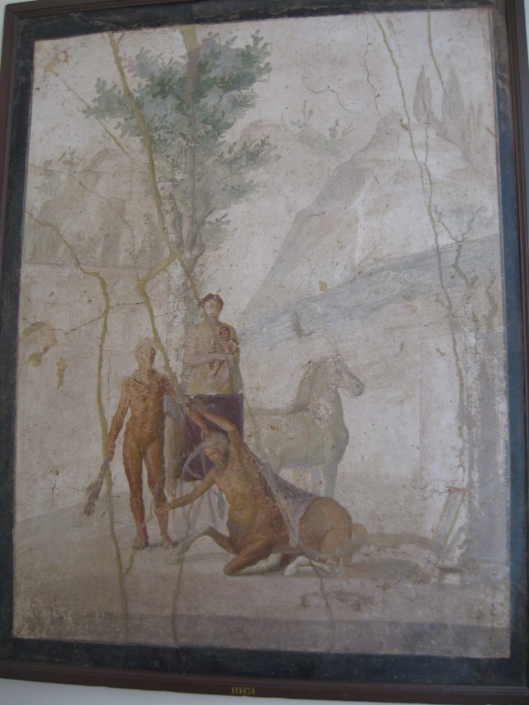 Hercule achevant le centaure Nessus.